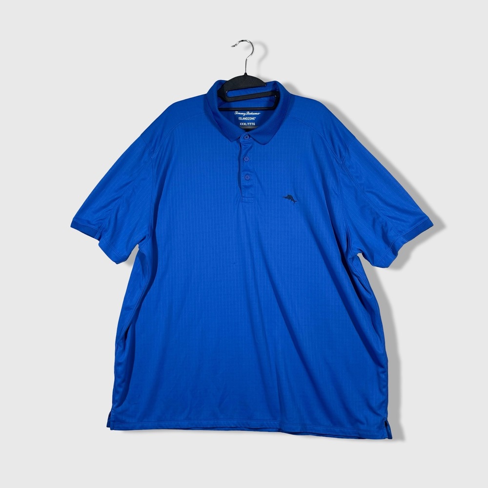 Tommy Bahama IslandZone Polo Mens XXXL Blue Tropical Coastal Resortwear